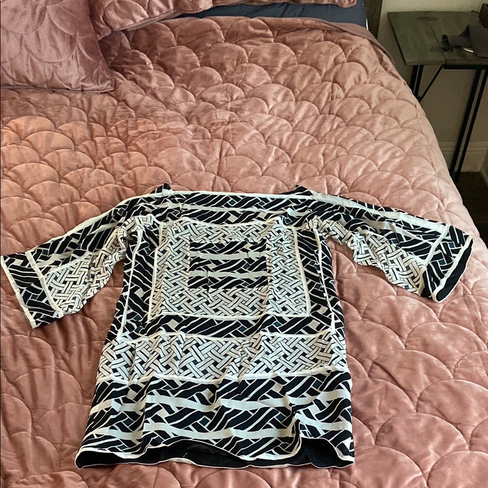 Diane Von Furstenberg Black and White Graphic Dress